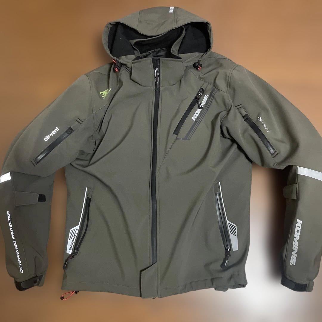 KOMINE 3シーズンジャケット XL カーキ