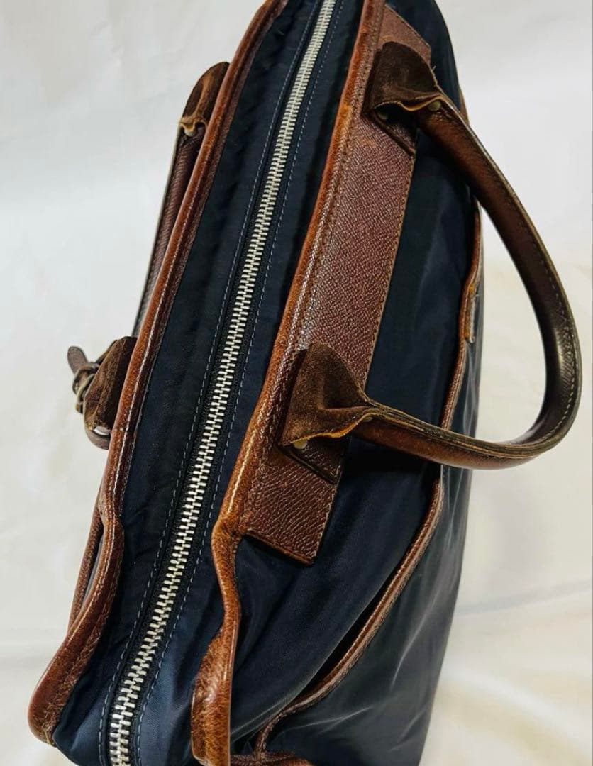 極美品 フェリージ ビジネスバッグ 高級本革レザー 濃茶 ブリーフケース