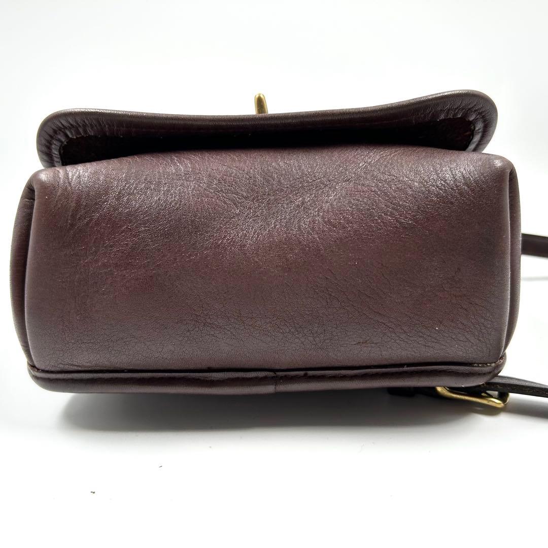 美品 オールドコーチ フラップ ターンロック ショルダーバッグ クロスボディ