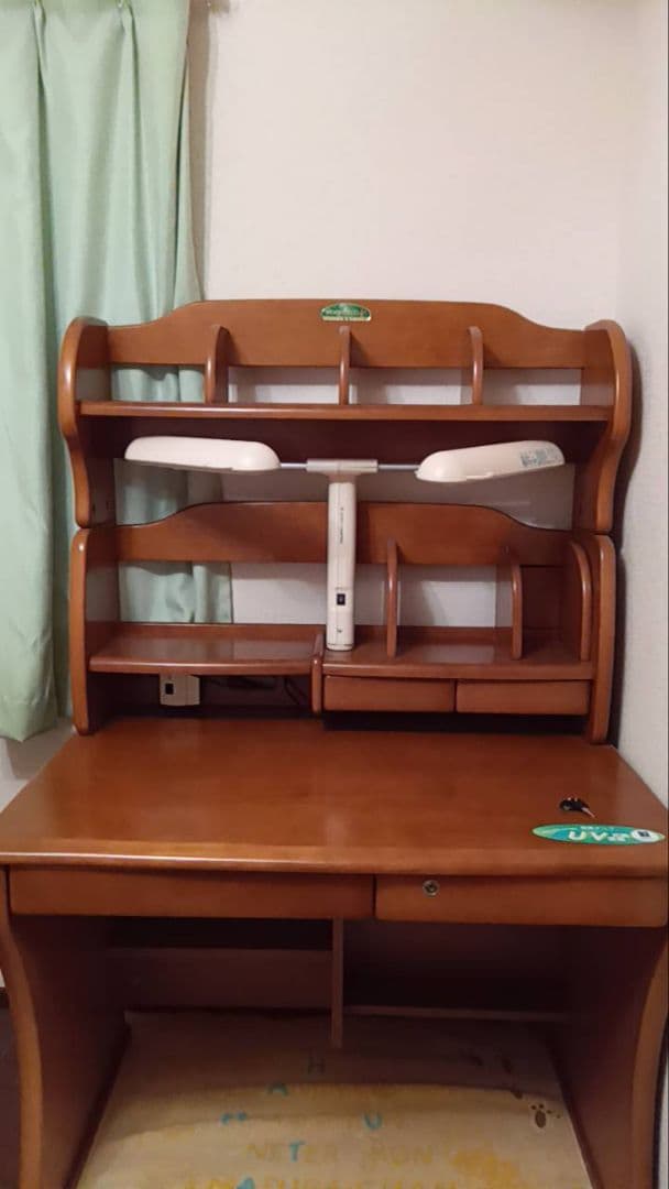 【本日限り】美品 コイズミ WOODY ECO 学習机 本棚 ライト付き 小学生