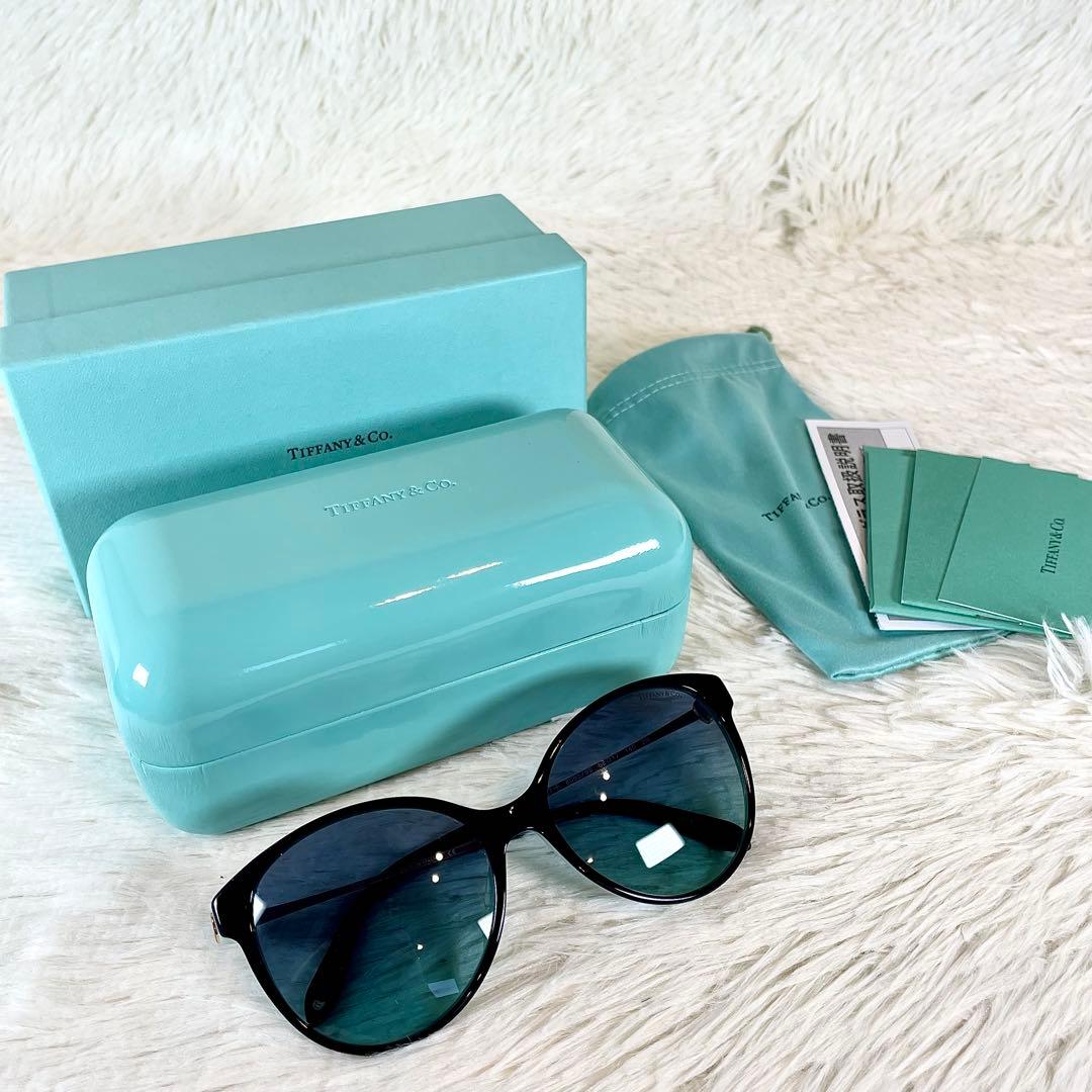 極美品　Tiffany＆Co　サングラス　TF4127-F　ブルーレンズ