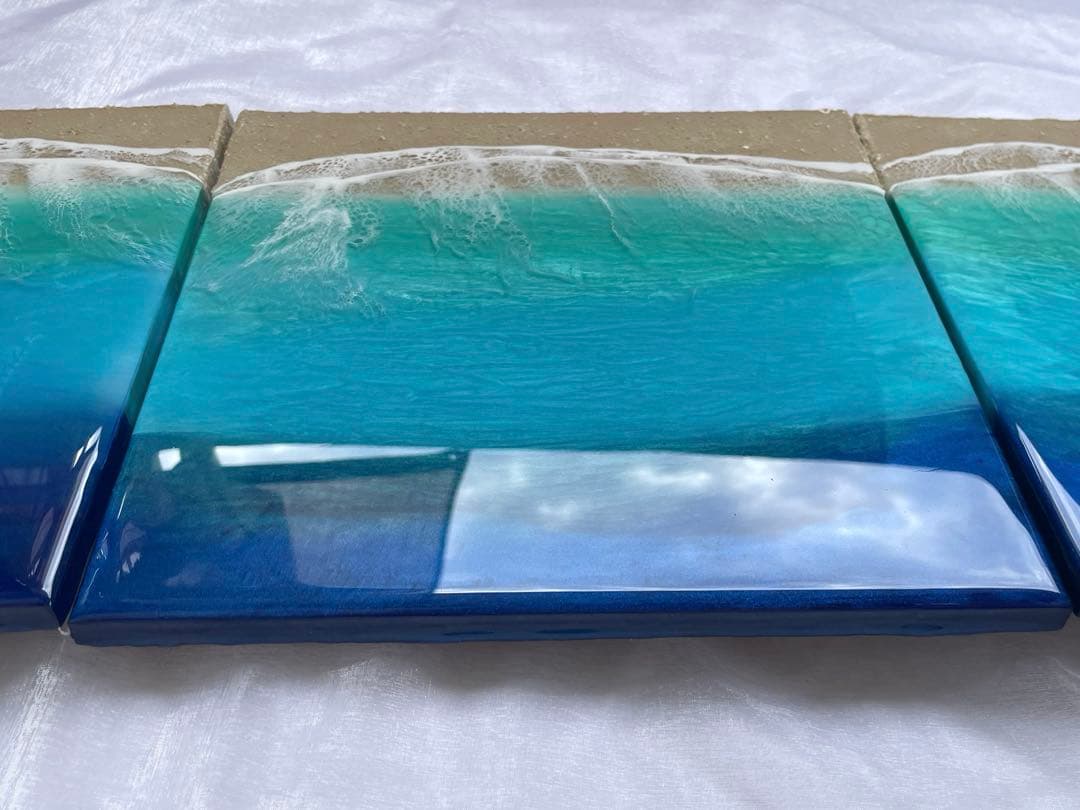 3 waveオーシャンレジン　パネル　NO14