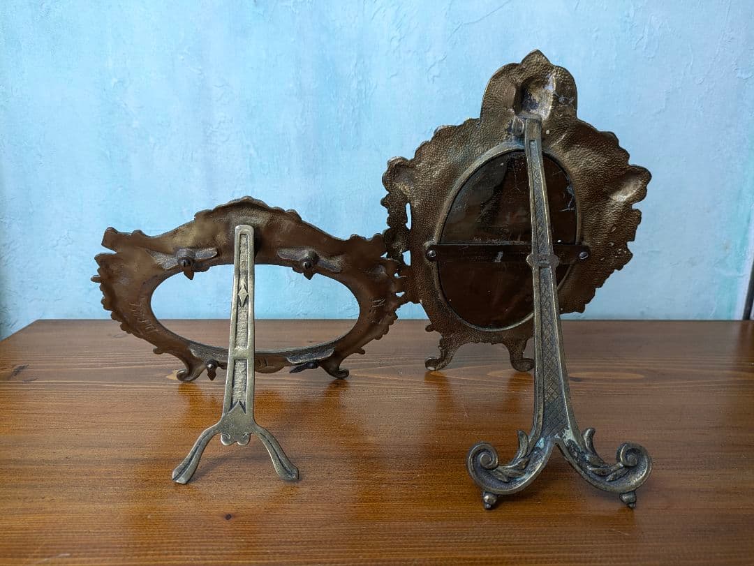 フランス、アンティーク、フォトフレーム、エンジェル、額