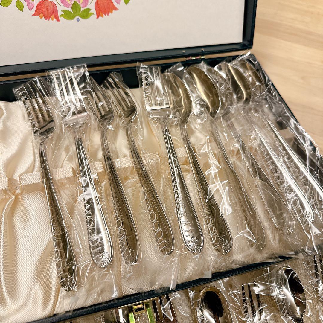 ラッキーウッド ステンレス18/10 カトラリーセット 未使用