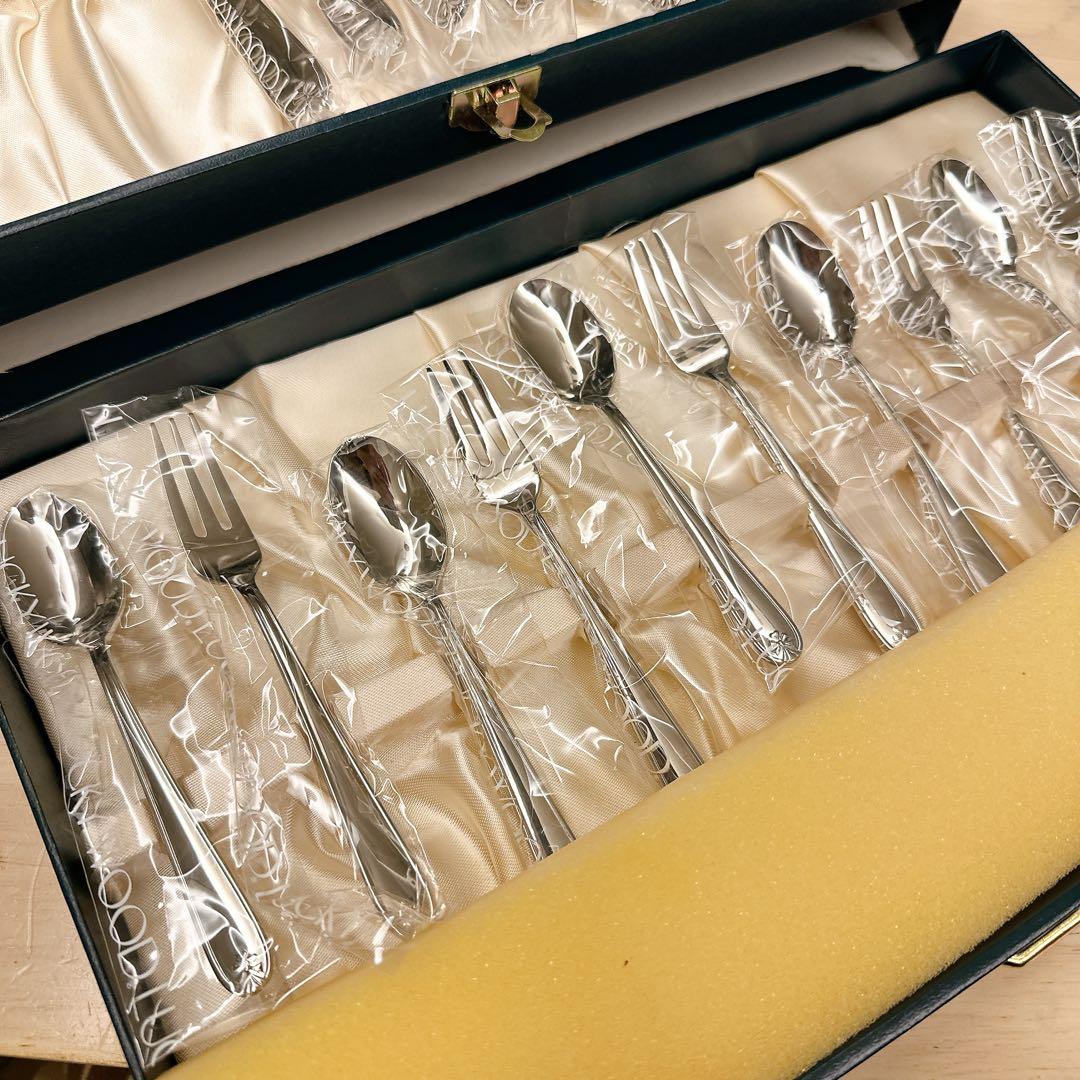 ラッキーウッド ステンレス18/10 カトラリーセット 未使用
