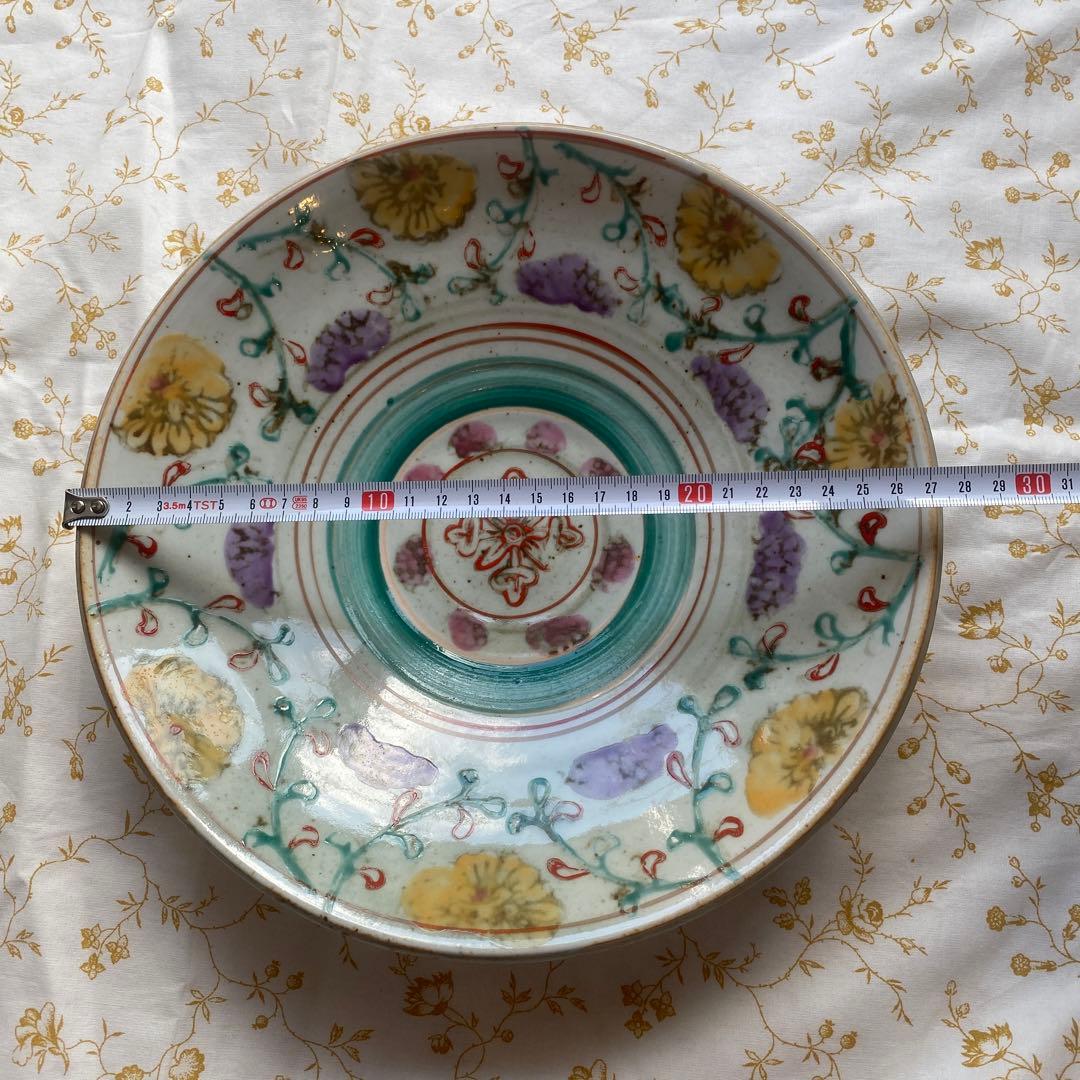 伊藤聡信 さん　器　大皿　皿　花柄　陶器　色絵