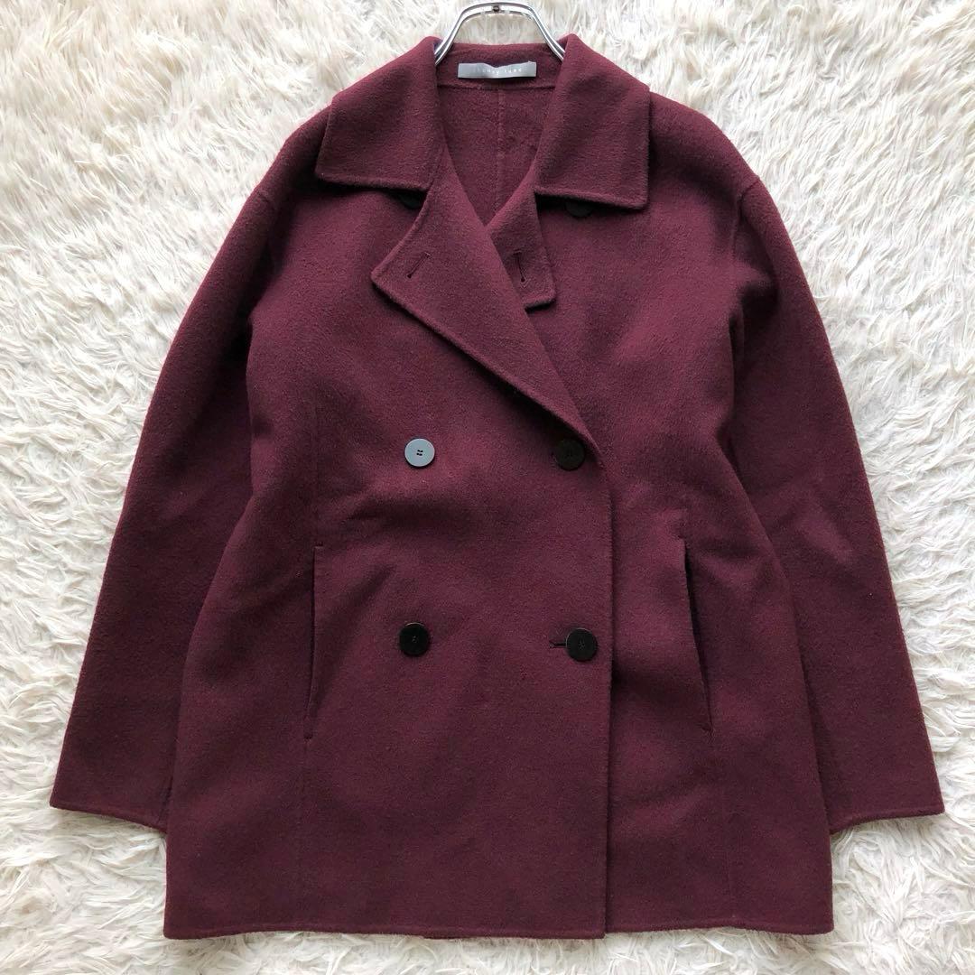 【21AW】セオリーリュクス　ピーコート　BRETON カシミヤ　ダブルフェイス