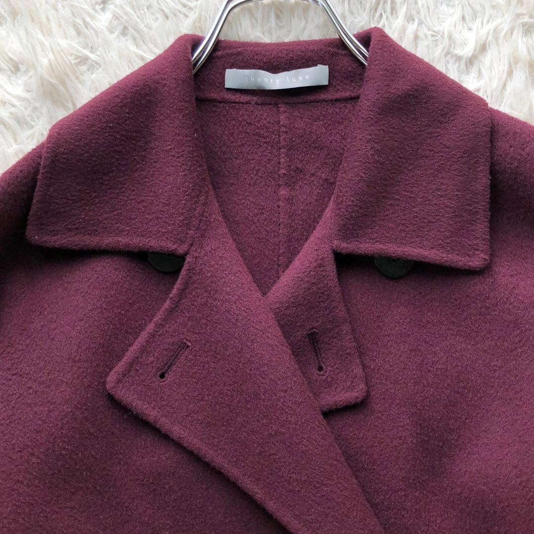 【21AW】セオリーリュクス　ピーコート　BRETON カシミヤ　ダブルフェイス