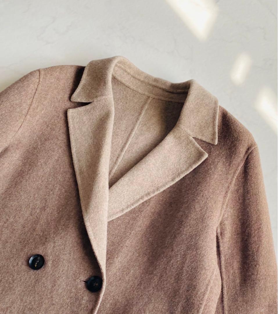 自由区 AGNONA カシミヤ100% ショート リバーコート 定価16.5万円