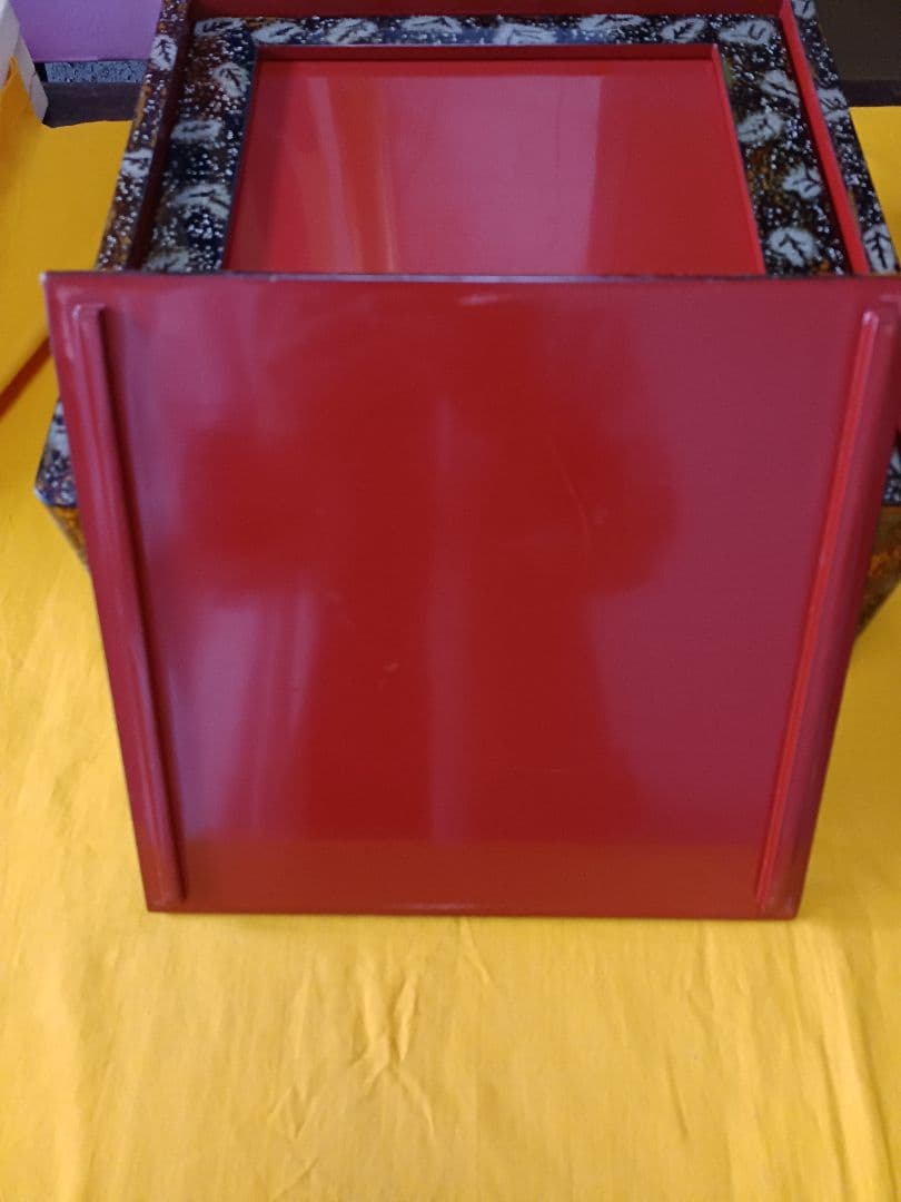 若狭塗？　五段重箱　台付き