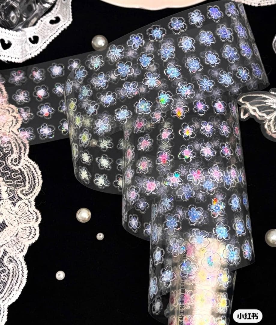 海外マスキングテープ巻売り 虹花菫 装飾マスキングテープ