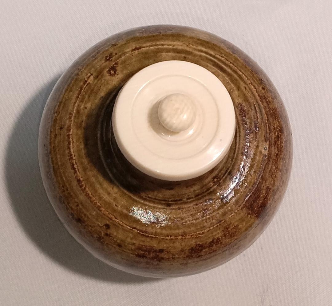 茶道具　中興名物茶入　美濃光寿作　中興名物相坂丸壺茶入　相坂金襴仕覆付　美品！！