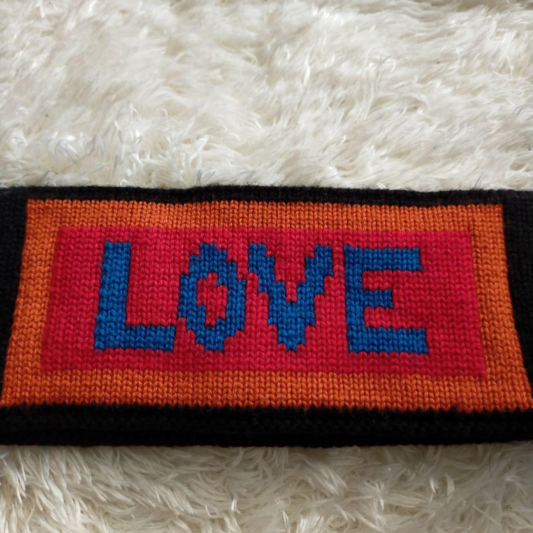 白濱亜嵐着用 フェンディ ヘアバンド ウール LOVEロゴ 総柄