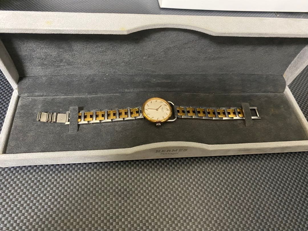 HERMES エルメス アルソー 腕時計 不動 ジャンク 箱付き