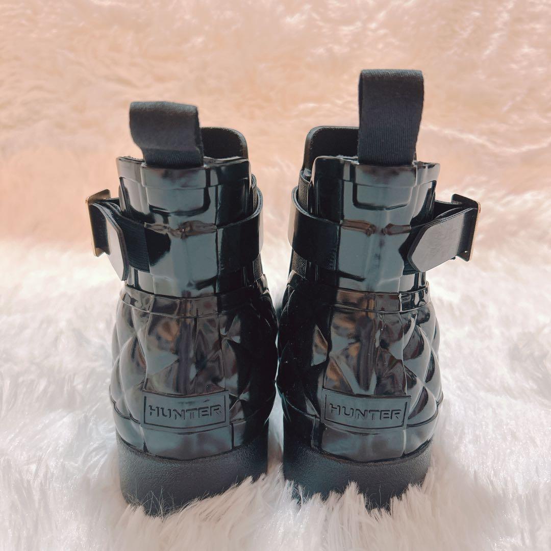 HUNTER ハンター　レインブーツ　サイドゴア　ブラック23㎝