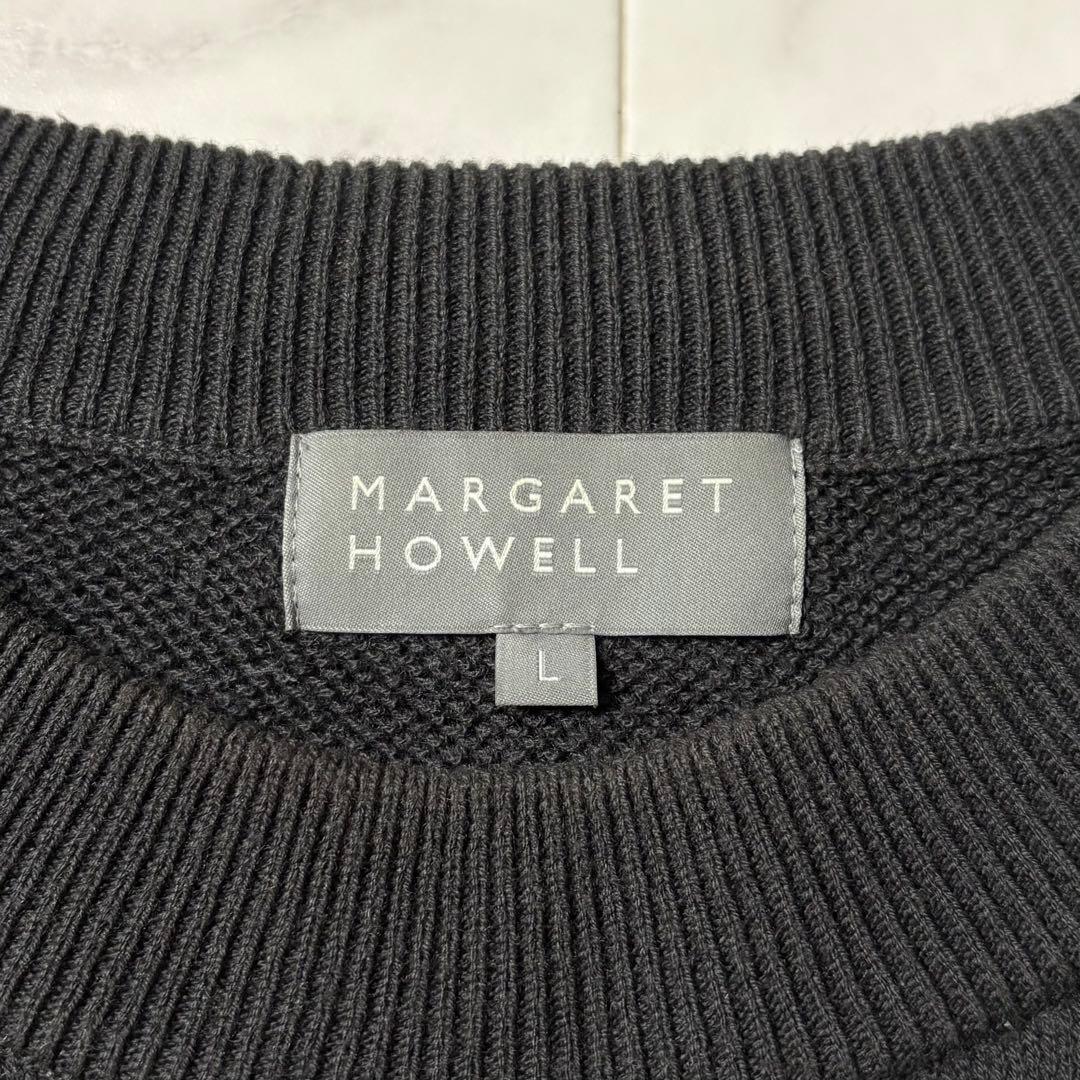 MARGARET HOWELL ウール コットン クルーネック ニット L