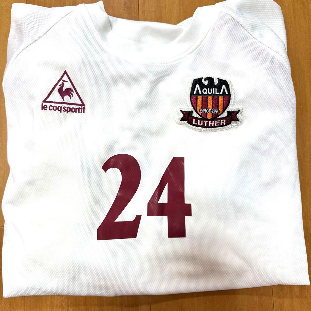 ルーテル学院　サッカー　ユニフォーム白 5点セット　Oサイズ