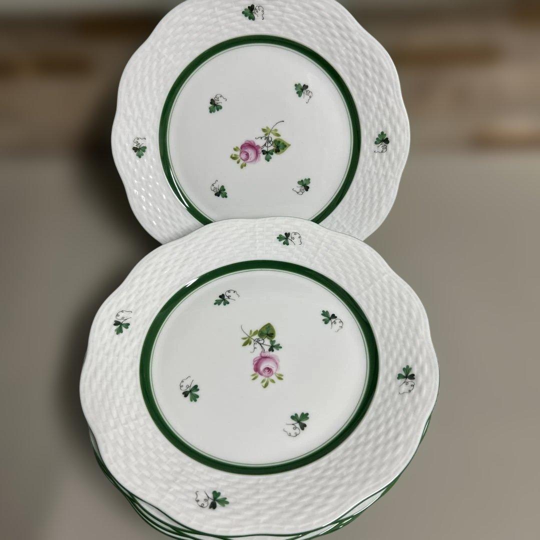 未使用近✨ヘレンド ウィーンの薔薇 プレート 19cm 皿 ピンク ローズ6枚