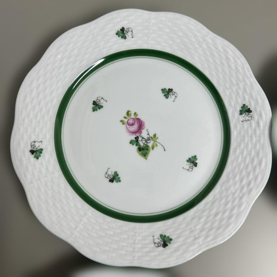 未使用近✨ヘレンド ウィーンの薔薇 プレート 19cm 皿 ピンク ローズ6枚