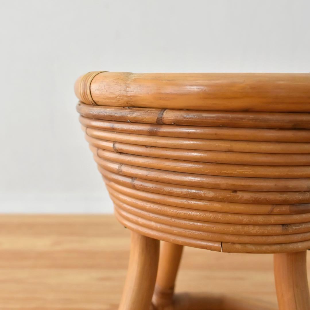 山川ラタン　スツール　ヤマカワラタン　籐