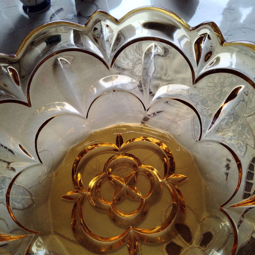 アンテークガラス盛り皿