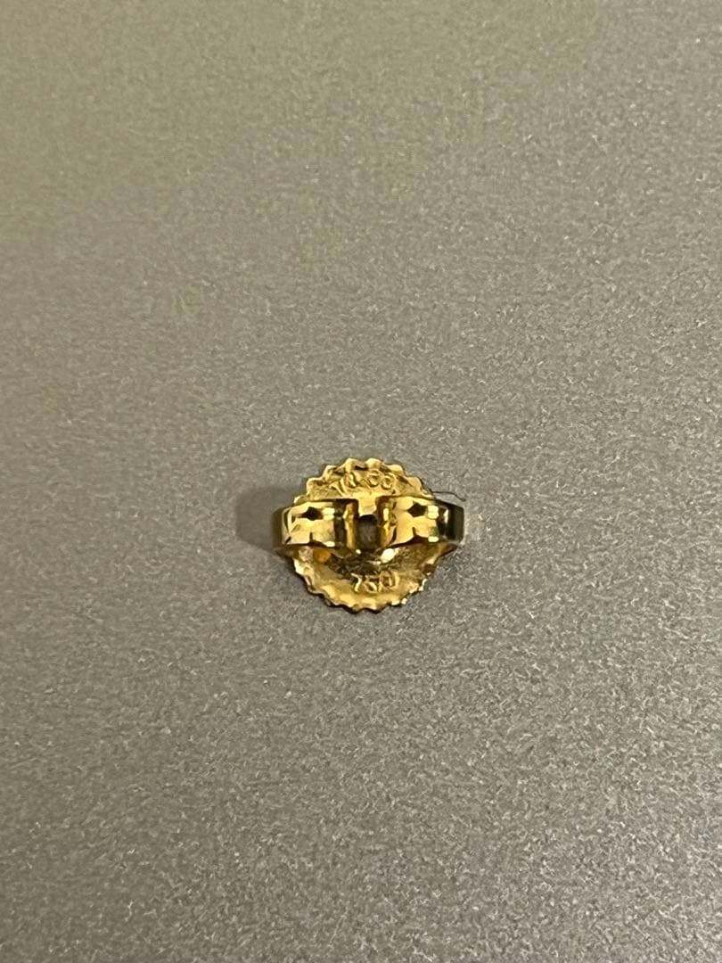 Tiffany バンブー　YG ピアス　片耳　k18