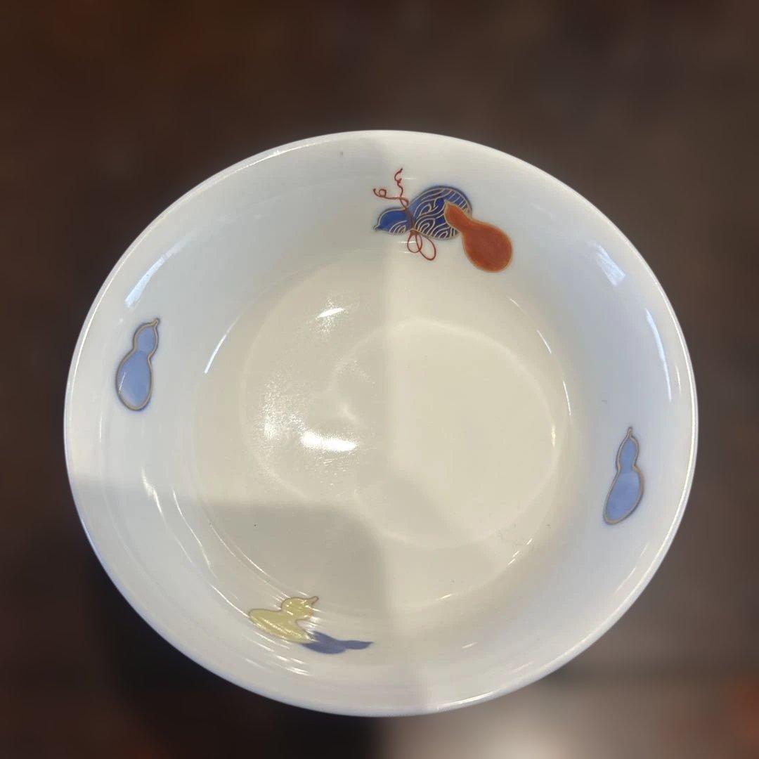 新春SALE 深川製磁　百年庵　六瓢杵型組小湯呑みと組茶碗