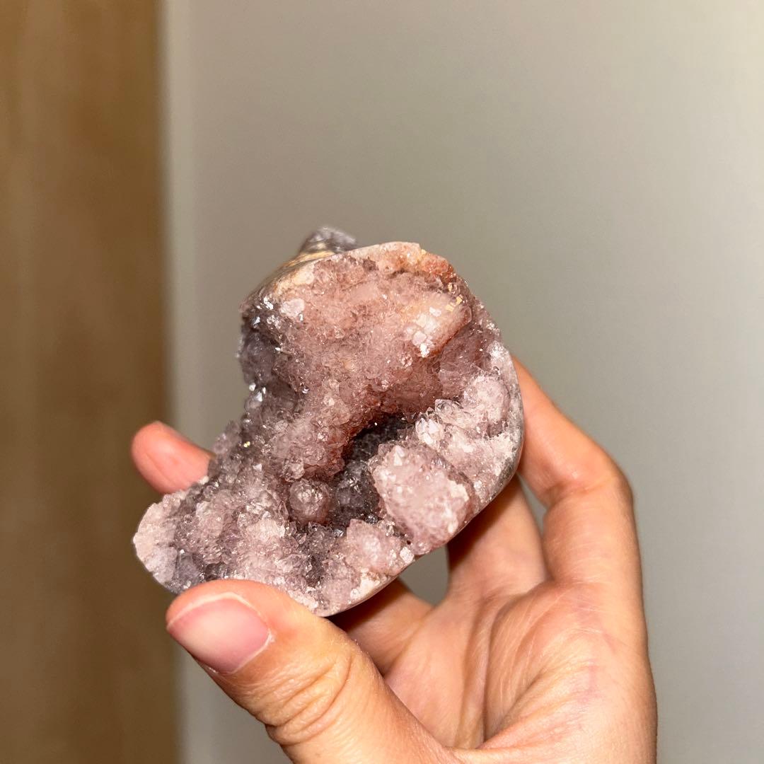 ピンクアメジスト 原石 190g キラキラ 天然石