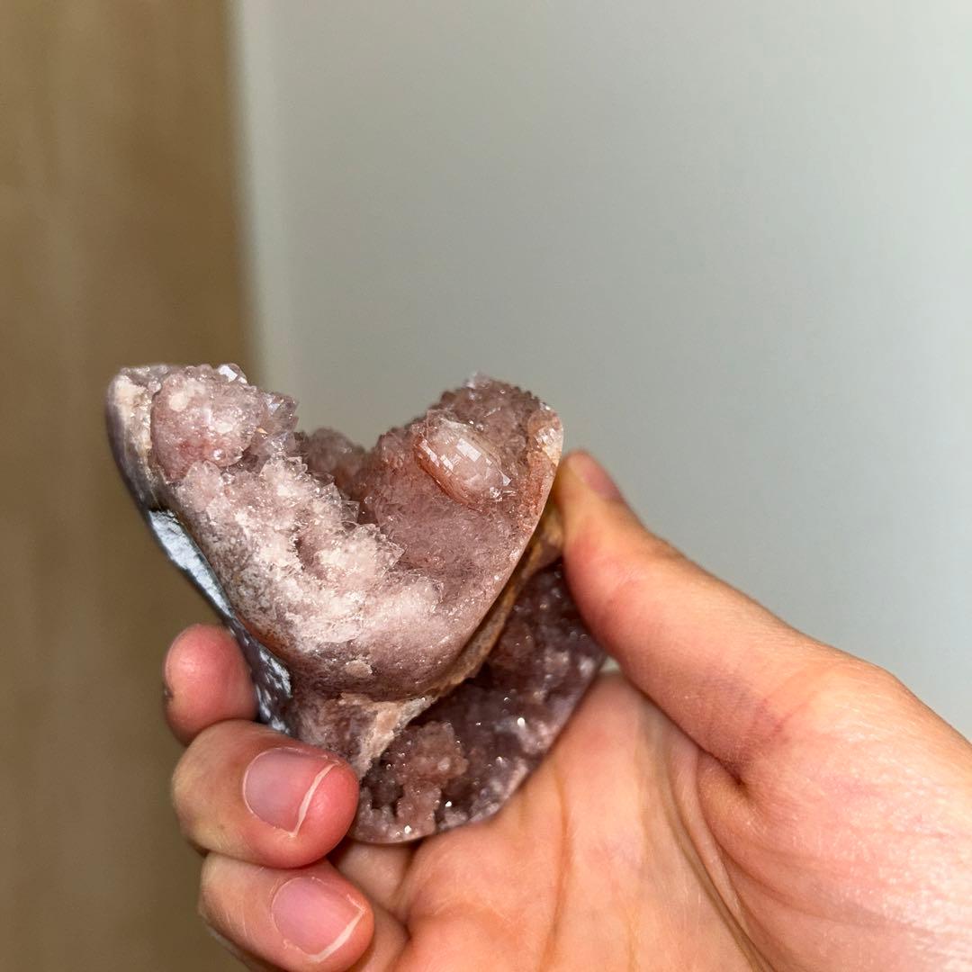 ピンクアメジスト 原石 190g キラキラ 天然石