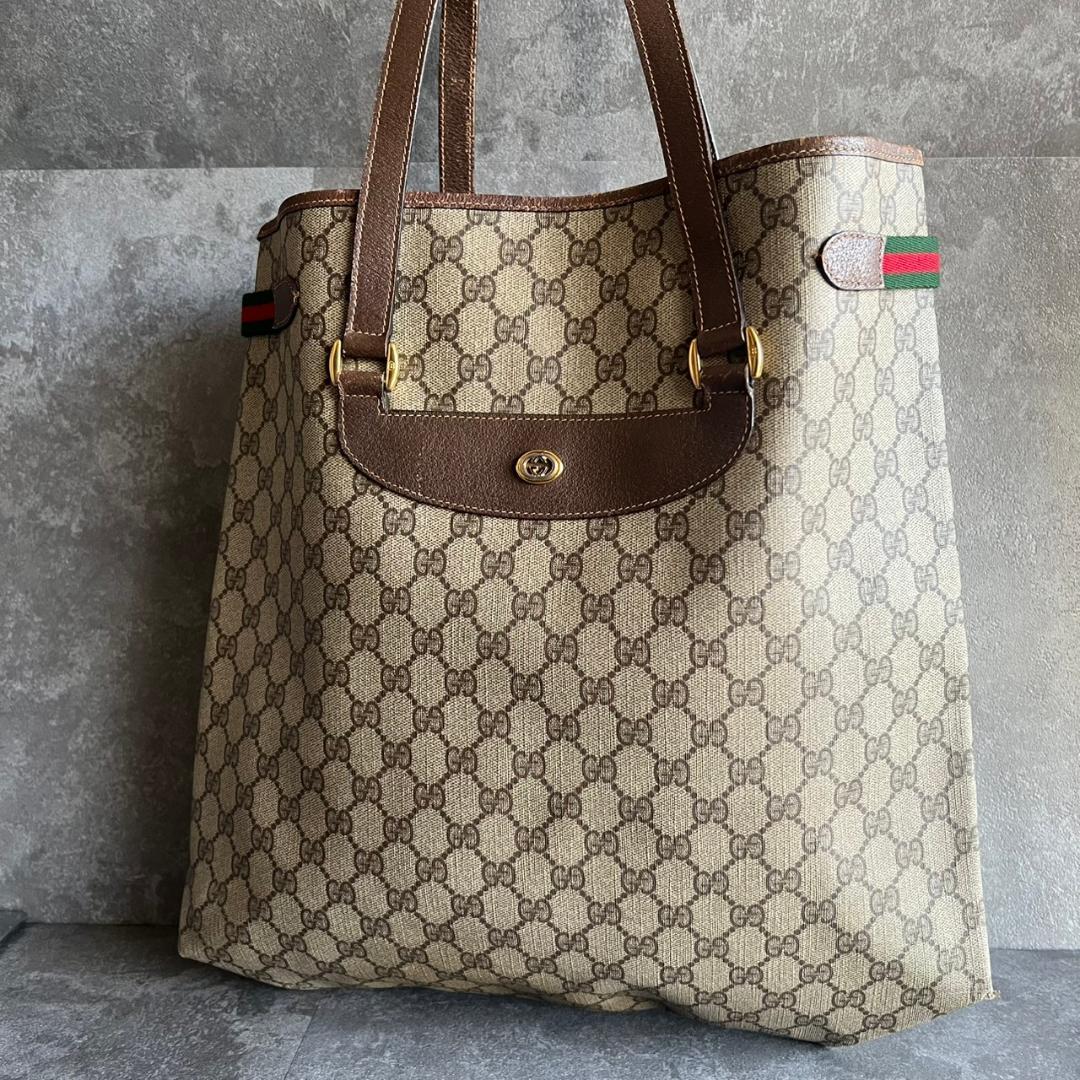 ⭐️GUCCI⭐️グッチ オールドグッチ トートバッグ GGプラス