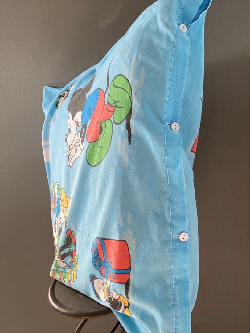 ビンテージ 70s ヨーロッパ ディズニー ミッキーマウス クッション カバー空