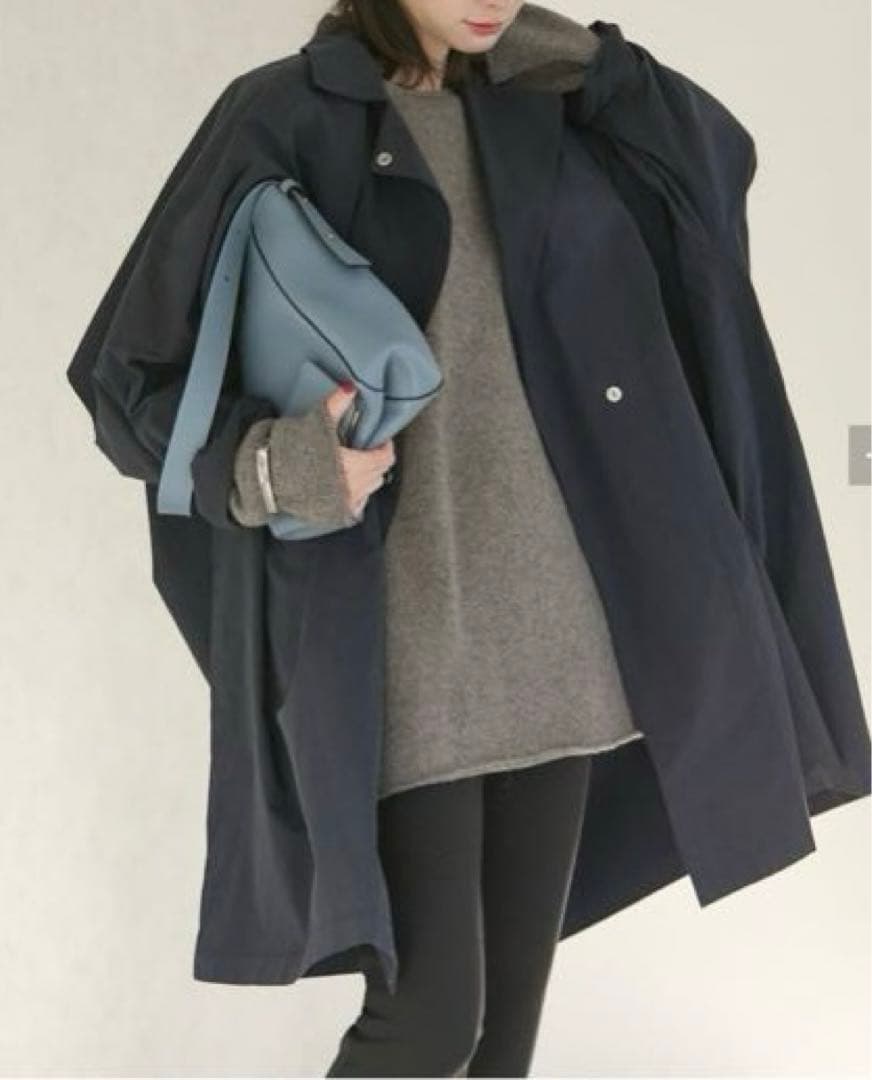 【タグ付き新品未使用】plage テントコート　ネイビー　36