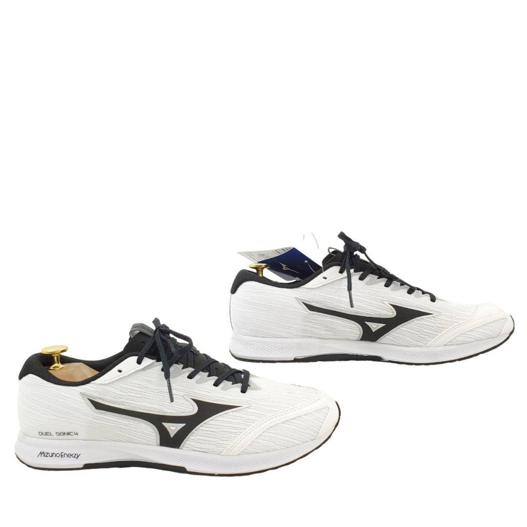 ★ミズノ　新品　陸上シューズ　軽量　メッシュ　ホワイト　26.5　レザー×化繊