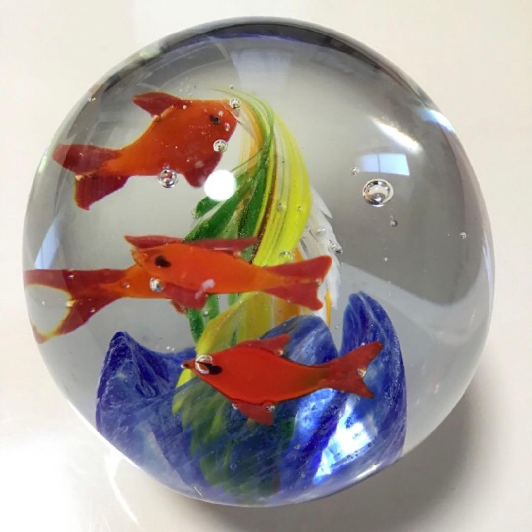 金魚 アクアリウム ガラス製 ガラス細工 球体