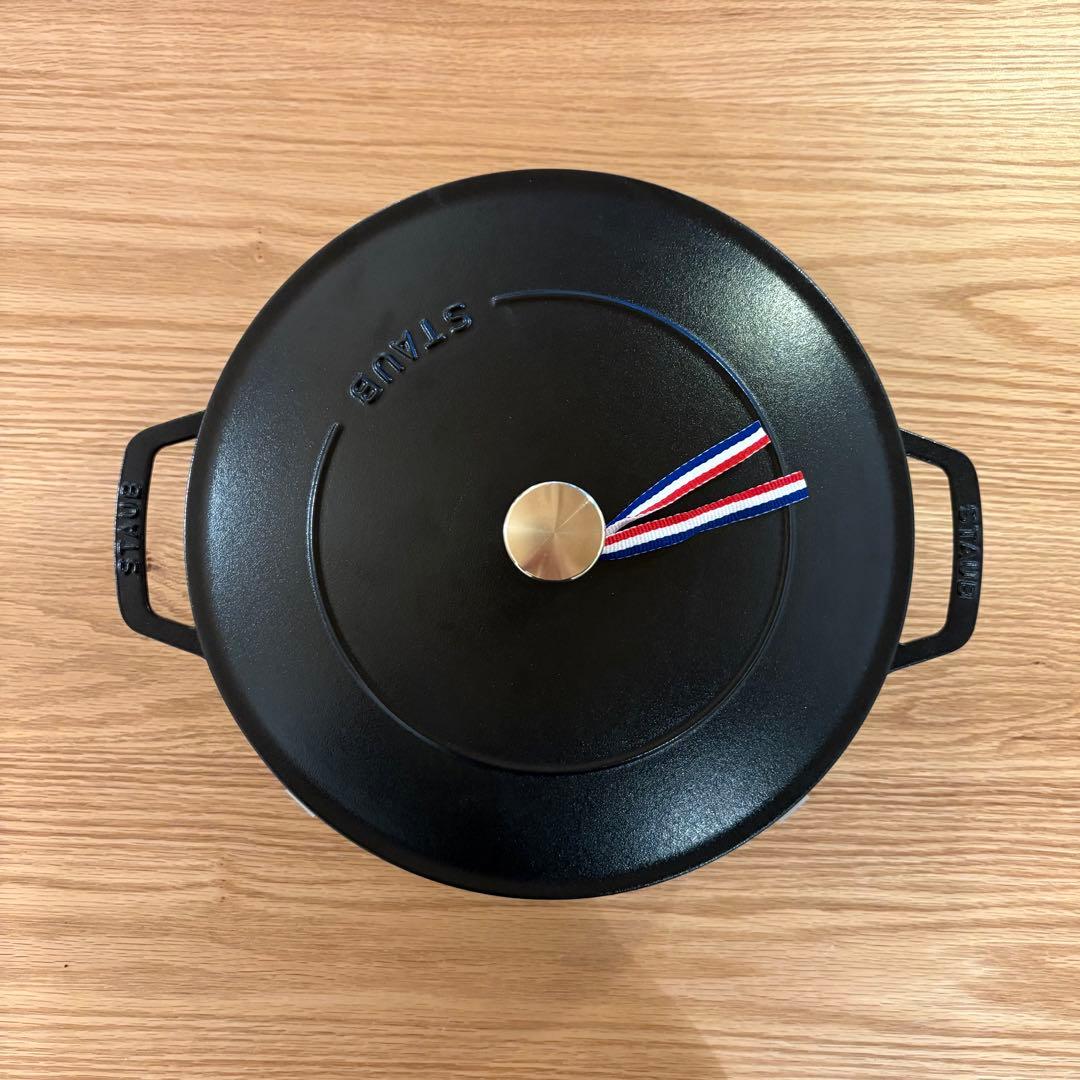 新品 ストウブ ブレイザー・ソテーパン ブラック 28cm