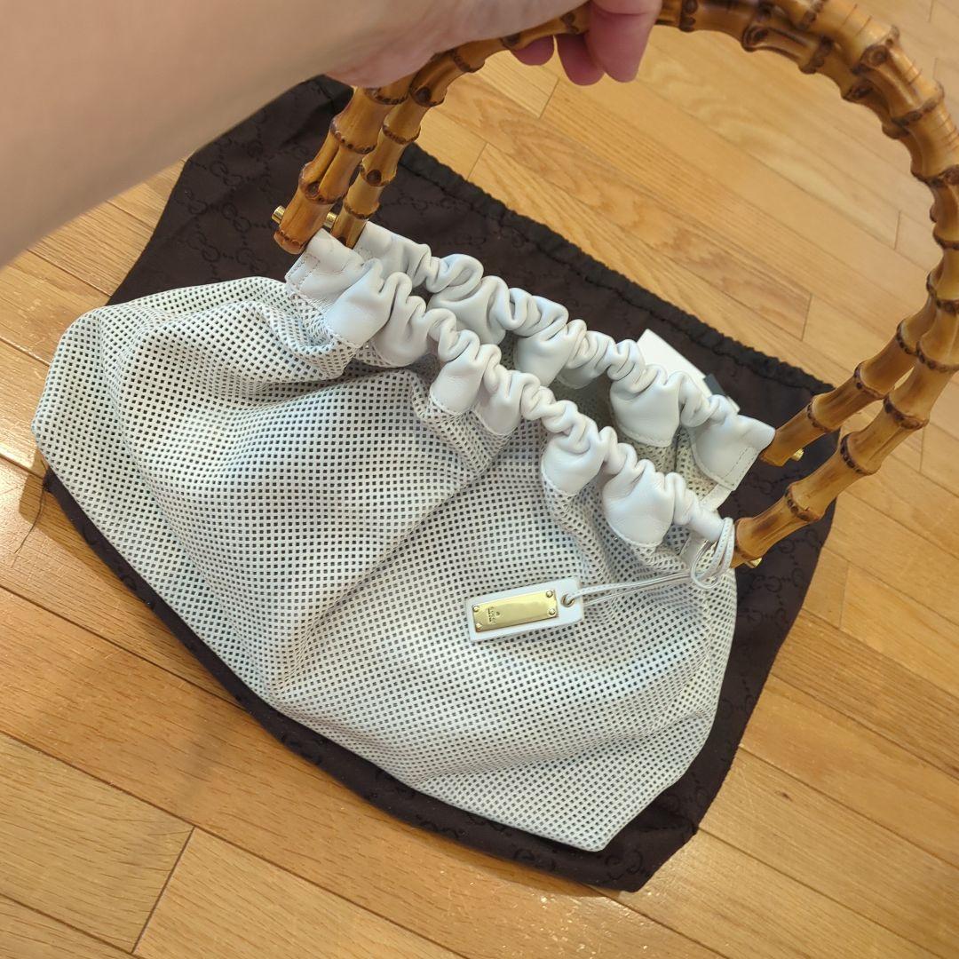 限定値下げ★GUCCI メッシュバッグ バンブーハンドル