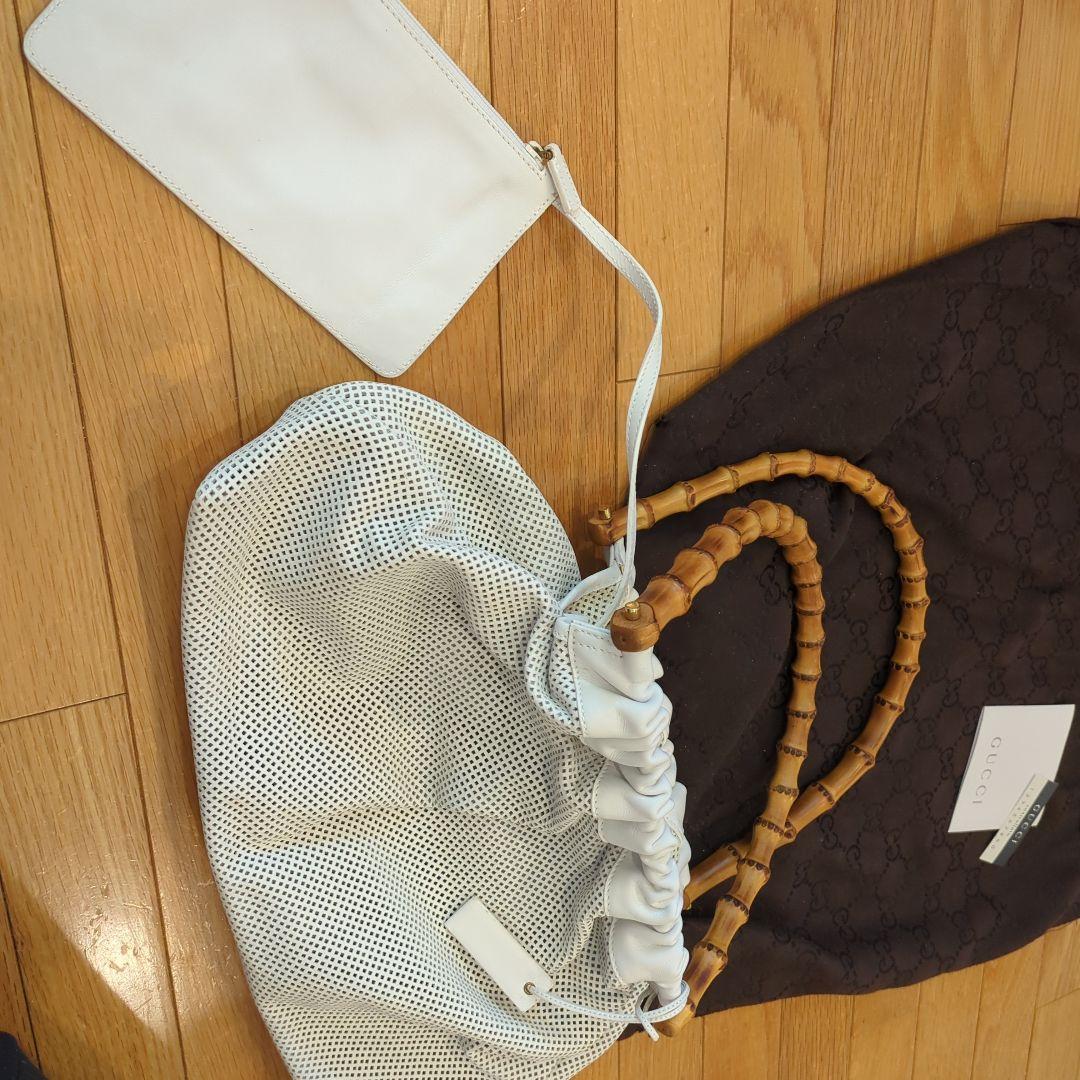 限定値下げ★GUCCI メッシュバッグ バンブーハンドル