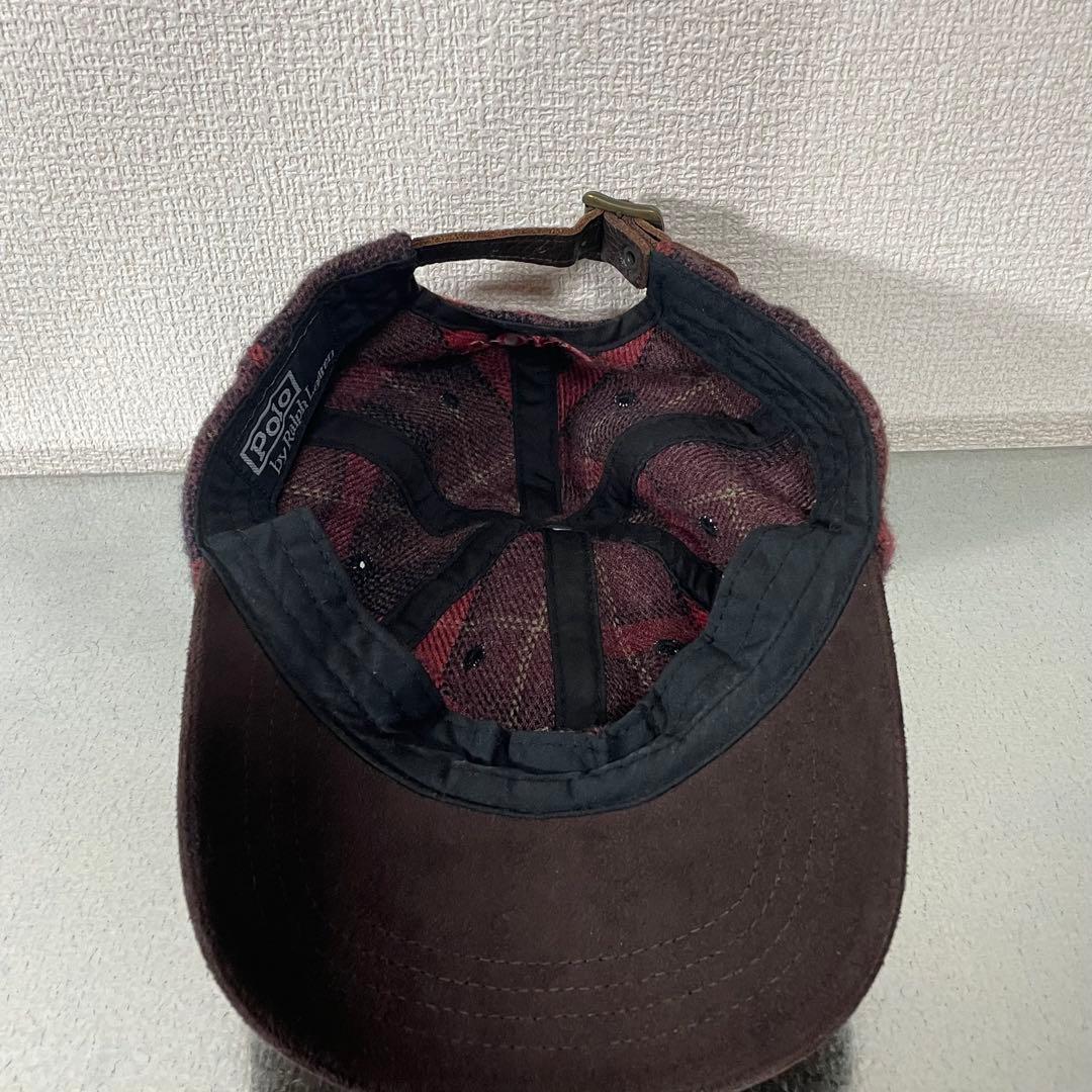 90s Ralph Lauren キャップ　スウェード　usa