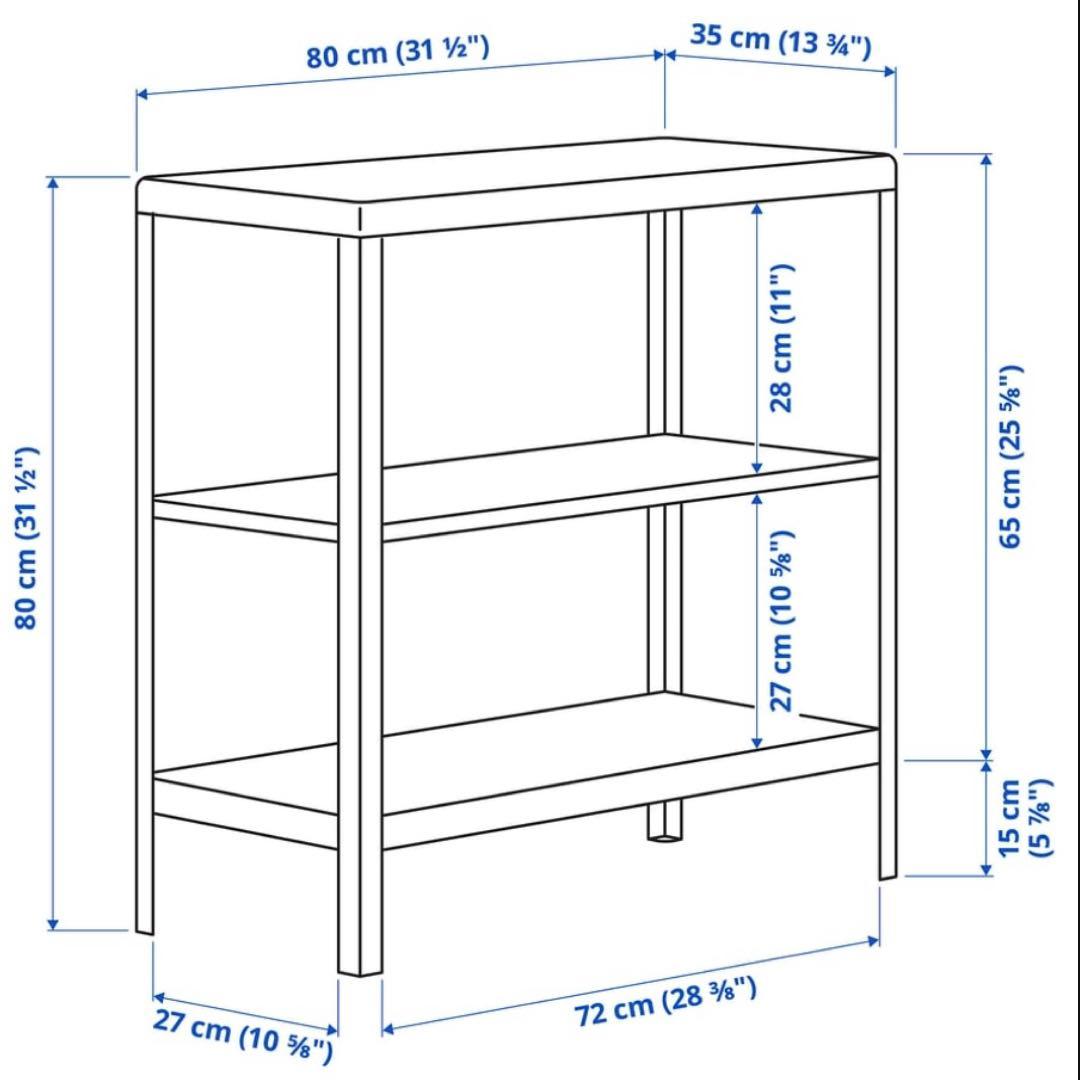 IKEA廃盤カラー:レッド　KOLBJÖRN（コールビョーン）3段ラック