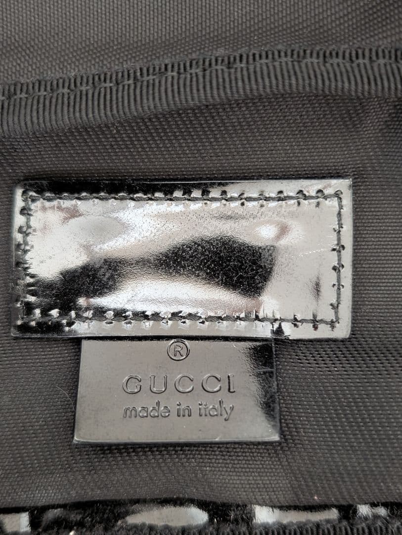 GUCCI グッチ ナイロン ボストンバッグ　ブラック【大容量・美品】