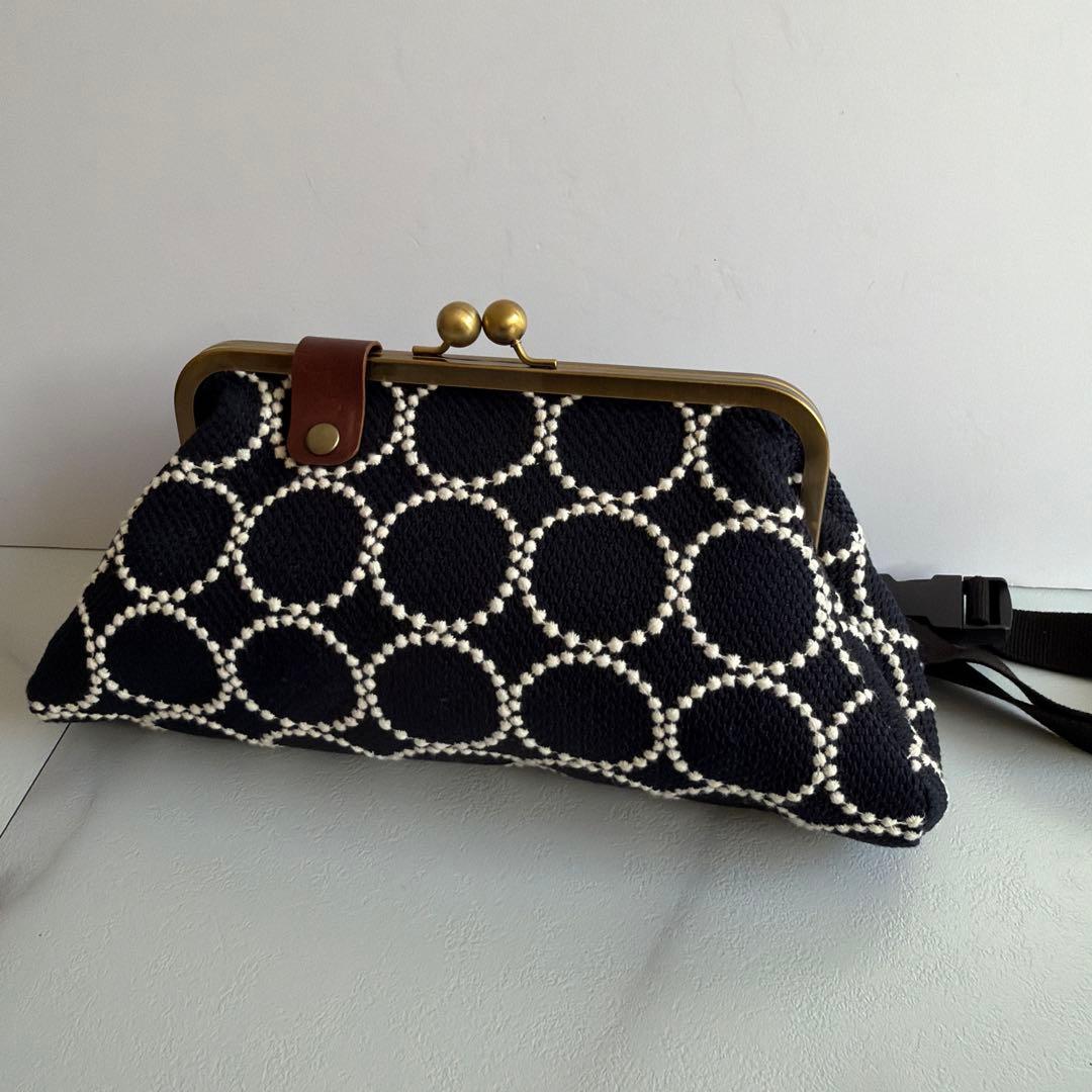 ハンドメイド minä perhonen タンバリン ボディバッグ がま口