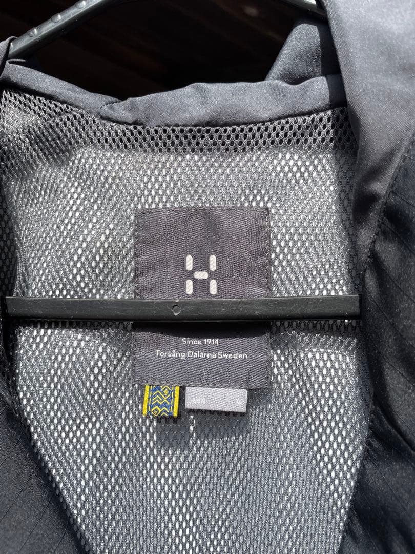 Haglöfs ホグロフス フード付きシェルジャケット メンズL ブラック