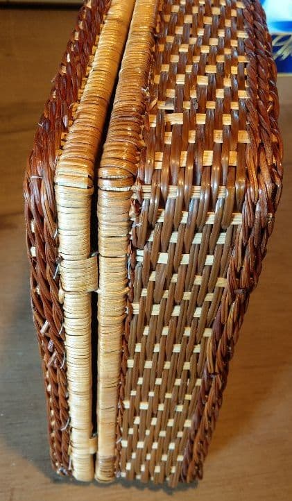 昭和　レトロ　ピクニック　ラタン　籐　バスケット