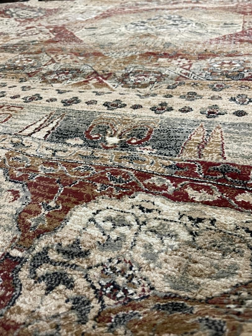 【定価88000円美品】高密度ウィルトン織り高級ペルシャ柄絨毯肉厚ヴィンテージ風