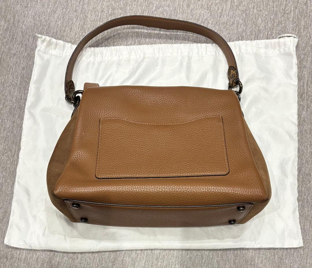 ★*★様 COACH・ブラウン・レザーハンドバッグ・ブティックライン・ハンドバッ