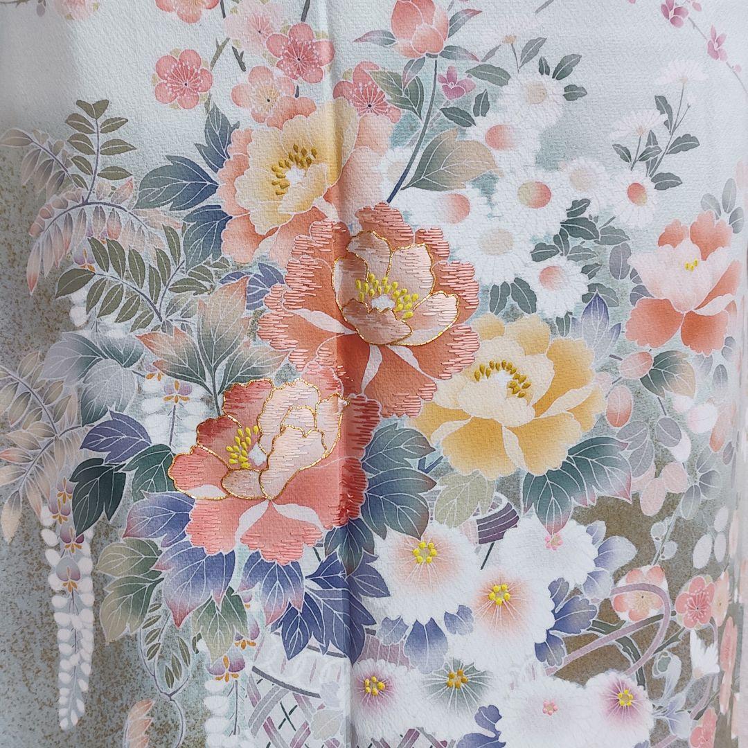 ❰6549❱ フルセット　訪問着 作家　袋帯　入学式　結婚式　お宮参り　正絹着物