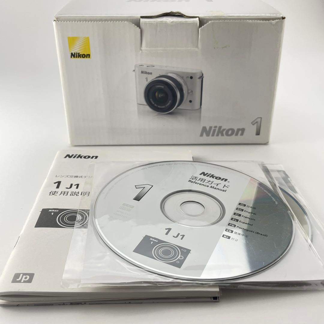 【ショット数3000・返品保証】Nikon1 J1 ホワイト レンズキット