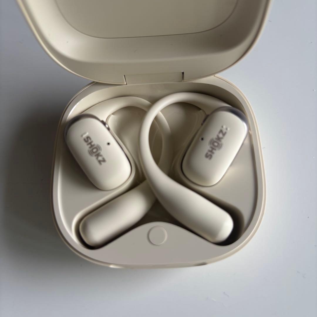 【美品！】SHOKZ OPENFIT2 骨伝導イヤホン ベージュ