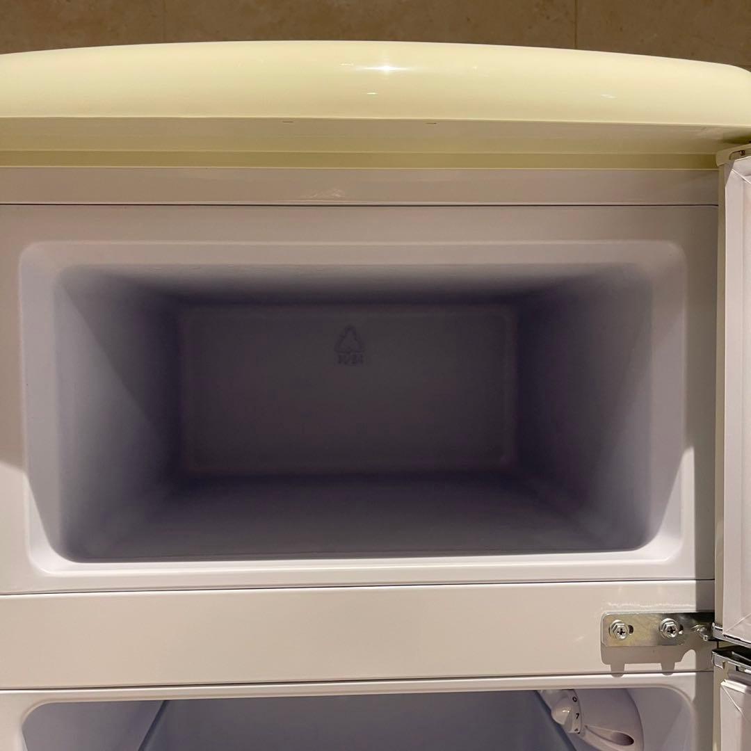 アイリスオーヤマ レトロ風 冷凍冷蔵庫 81L PRR-082D-W2022年製