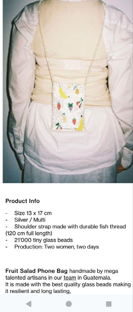 pura utz / FRUIT SALAD PHONE BAG　ビーズバッグ